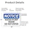 Signmission Water Pump Room Do Not Enter OSHA Notice Sign, Plastic, 18in W x 12in L, 2PK OS-2PACK-NS-P-1218-L-18981 - alternate 3